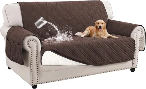 Vista 11 de Turquoize Funda impermeable para sofá grande para perros, funda lavable para sofá de 3 cojines, funda antideslizante para sofá para mascotas, niños