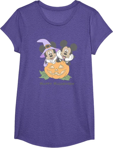 Vista 14 de Disney Mickey and Friends Halloween Pumpkin Mickey & Minnie Camiseta Blanco