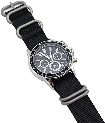 Vista 31 de ArtStyle Correa de reloj con correa de nailon de calidad de 0.069 pulgadas de grosor y hebilla cepillada resistente