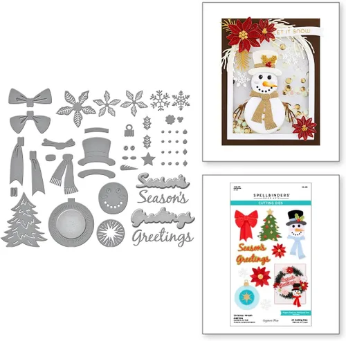Vista 2 de Spellbinders Suzanne Hue - Troqueles grabados para coronas navideñas S6-219