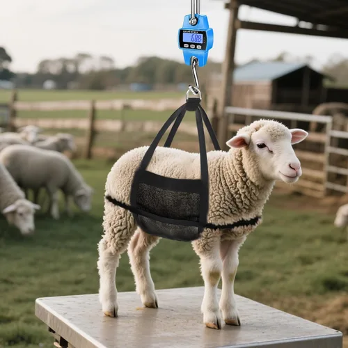 Vista 8 de RoMech 660lb Báscula digital para colgar con estuche de aluminio fundido, mini grúa de mano de 300Kg con ganchos para granja, caza, pesca Azul