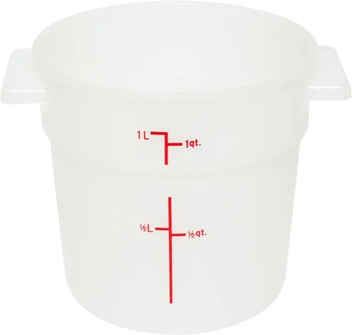 Vista 10 de TrueCraftware Tapa redonda blanca de 1 cuarto para contenedor redondo de polipropileno para almacenamiento de alimentos, 1 pieza (tapa de 1 cuarto)