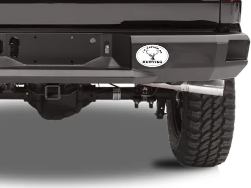 Vista 5 de Rogue River Tactical Calcomanía de vinilo con texto en inglés "I'd Rather Be Hunting Funny Hunter Buck" para parachoques de automóvil, camión