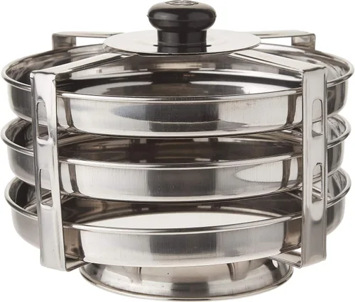 Vista 2 de Tabakh - Contenedor de alimentos apilable de acero inoxidable para olla a presión, soporte para olla instantánea de 6 cuartos y 8 cuartos