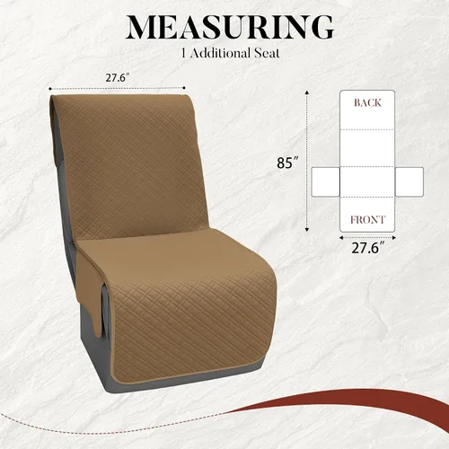 Vista 3 de Juego de fundas de terciopelo 10% impermeables para sofá modular reclinable en forma de L, 1 pieza, fundas acolchadas para sofá reclinable Marrón