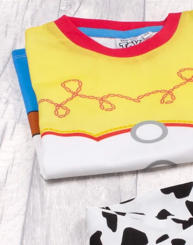 Vista 3 de Disney Toy Story Pijama de Jessie para niñas, camiseta larga o corta, Blanco