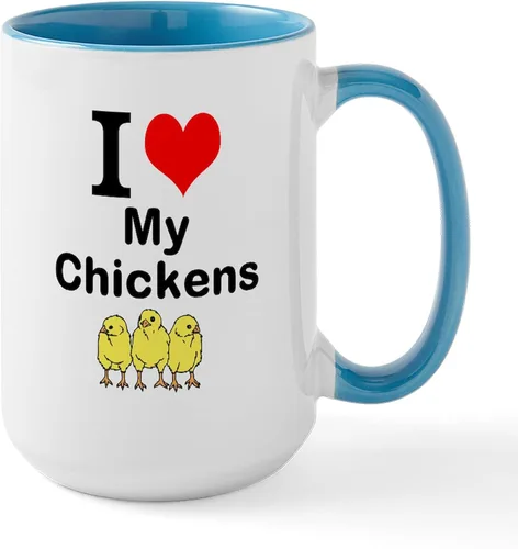 Vista 23 de CafePress Backyard Chicken Whisperer Mugs Taza de café de cerámica de 15 oz (15.0 fl oz)