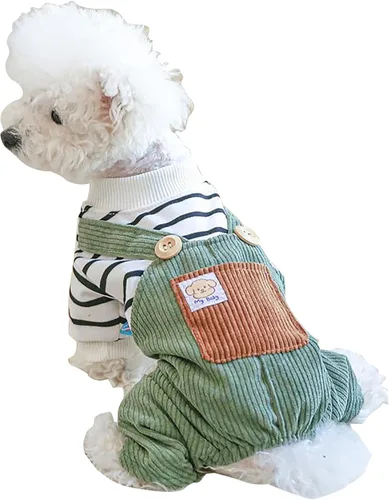 Vista 50 de Ropa de invierno para perros, overoles elegantes para mascotas para perros pequeños y medianos, lindo mono para cachorros, ropa clásica para perros