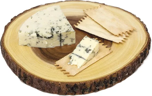 Vista 8 de Bandeja Lipper International de corteza de árbol de acacia para servir queso, galletas y aperitivos