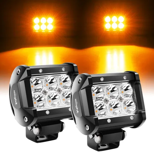 Vista 18 de Nilight Barra de luz LED, 18 W, 1260 lm, todo terreno, conducción, antiniebla, iluminación de trabajo para camioneta, tractor, camioneta, barco