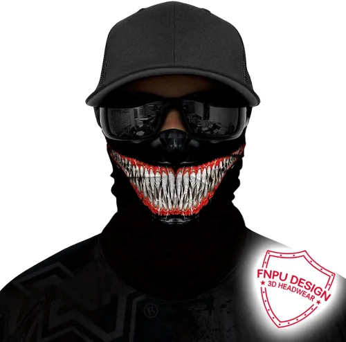 Vista 3 de Máscara de calavera, pañuelo para el cuello, gorro, bufanda mágica, diadema para protección de polvo, sol y viento