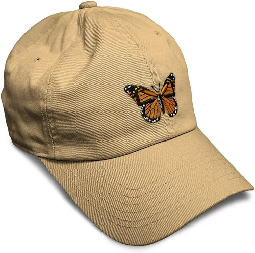 Vista 47 de Gorra de béisbol suave con diseño de mariposa monarca, con insectos, bordado de mariposa, de algodón, para hombres y mujeres