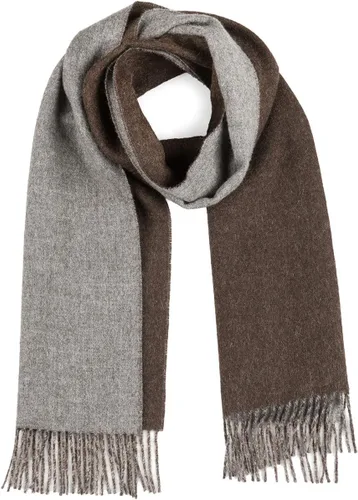 Vista 9 de Inca Fashions - Bufanda de lana de alpaca - 100% alpaca bebé pura - Bufanda reversible de contraste de doble cara Negro / Gris