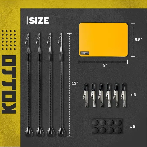 Vista 11 de Fstop Labs Herramienta de soldadura de tercera mano, soporte para PCB, cuatro brazos metálicos flexibles con base magnética, manos que ayudan a