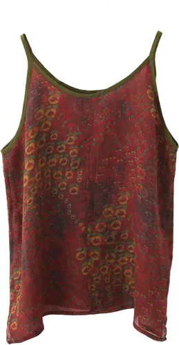 Vista 5 de LZJN Camiseta sin mangas para mujer, transpirable, con estampado floral