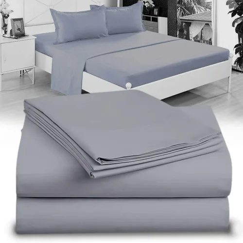 Vista 60 de Juego de Sábanas Twin - Sábanas de Cama Twin de Microfibra Ultra-Suave 1800 - Doble Cepillado - Bolsillos Profundos - Ajuste Fácil - Sin Arrugas Gris