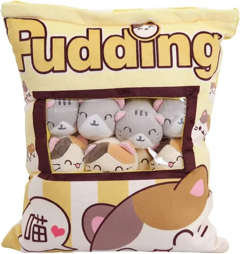 Vista 12 de REFAHB Linda almohada de peluche Almohada de regalo extraíble Juguetes de peluche creativos para niñas (Conejo)