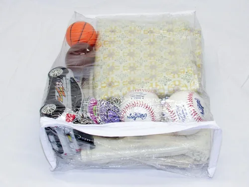 Vista 6 de Paquete de 2 bolsas de almacenamiento de vinilo resistente con cremallera (transparente) para suéteres, mantas, edredones, juegos de ropa de cama