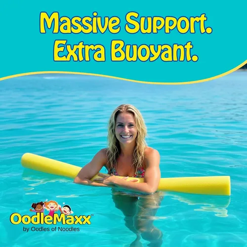 Vista 8 de Oodles of Noodles OodleMaxx Fideo Gigante - Aproximadamente 54 pulgadas de largo, fideo de piscina extra grande hecho de espuma premium para fideos