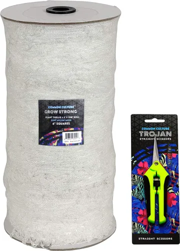 Vista 6 de COMMON CULTURE Grow Strong - Rollo de malla suave de nailon enrejado a granel, cuadrados de 3.5 pulgadas (3.5 in), 5 pies x 225 pies