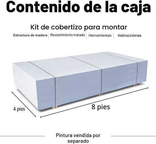 Vista 10 de Handy Home Products Highland Cobertizo de Almacenamiento de Madera Moderno de 8 x 6 pies con Kit de Piso y Techo Palram - No Incluye Pintura