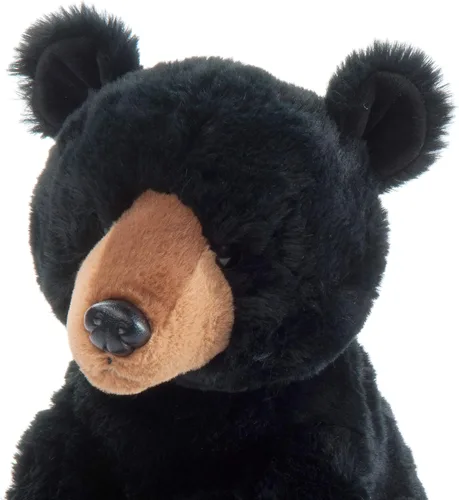 Vista 3 de The Petting Zoo Peluche de oso negro, regalos para niños, animales salvajes del zoológico Onez, juguete de peluche de oso negro de 12 pulgadas