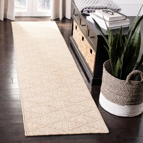Vista 2 de SAFAVIEH Palm Beach Collection - Alfombra para pasillo, 2 pies 3 pulgadas x 10 pies, color beige y beige, diseño de sisal, no desprende pelusa