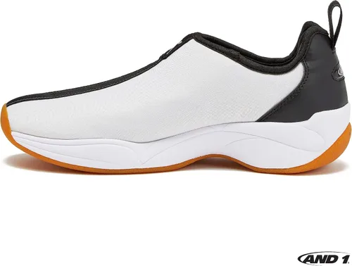 Vista 3 de AND1 Too Chillin - Zapatos sin cordones para hombre, zapatos de baloncesto retro fuera de la cancha para hombre, talla 7-16, negro, blanco, azul