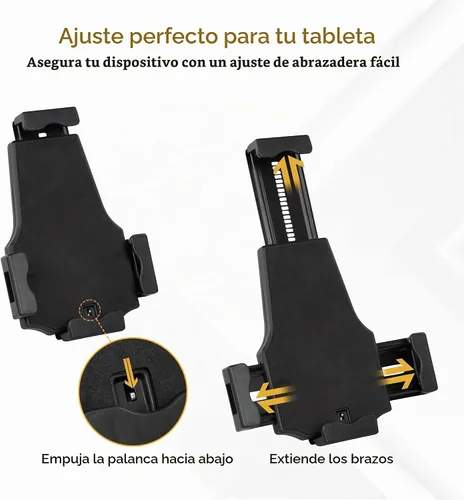 Vista 6 de Mount-It! Soporte universal para quiosco POS para tablet con bloqueo de cable y soporte de montaje en pared, abrazadera ajustable para tabletas