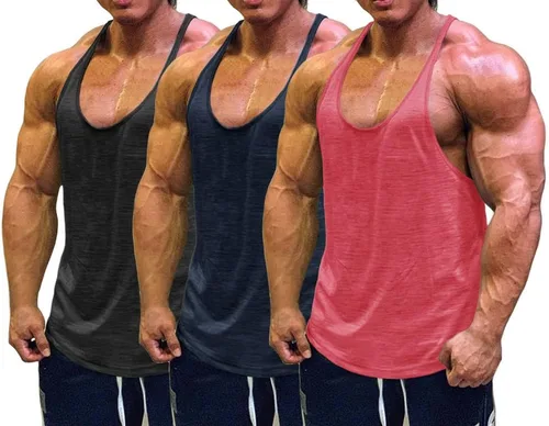 Vista 11 de Muscle Cmdr Camisetas sin mangas para hombre, para fisicoculturismo, gimnasio, entrenamiento, running, T-Shirts atléticas de secado rápido