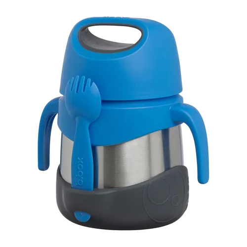 Vista 10 de b.box Tarro de alimentos aislado con tenedor para niños pequeños, recipiente fácil de abrir, acero inoxidable, más de 5 horas de temperaturas