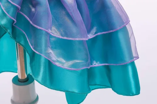Vista 6 de Touchliit Disfraz de sirena para niñas, disfraz de sirena de princesa con accesorios para cosplay de Halloween