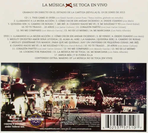 Vista 2 de La Musica No Se Toca En Vivo