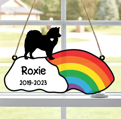 Vista 75 de LOVELYPOD Rainbow Bridge - Regalos conmemorativos para mascotas, regalos conmemorativos para perros afganos por pérdida de sabueso afgano, regalo