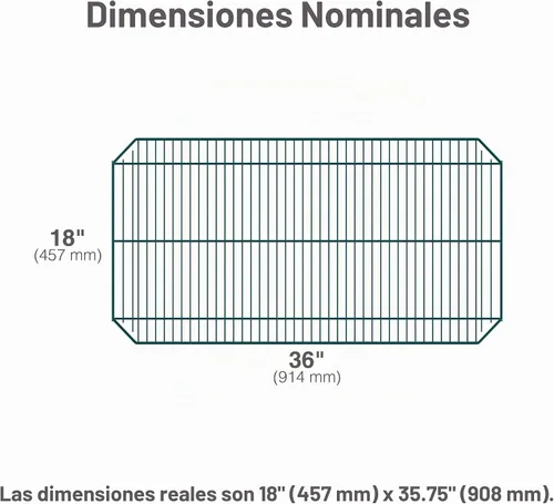 Vista 2 de METRO EZA-1836NK3 Super Erecta EZ-ADD Estante de alambre, verde metroseal, 18" x 36