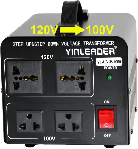 Vista 10 de 500W US al convertidor de voltaje de Japón 120V a 100V transformador