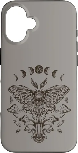 Vista 32 de Fairy Grunge Fairycore Aesthetic Goth Luna Moth Mushroom Case for iPhone 17