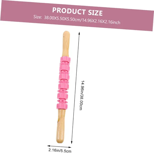 Vista 2 de Mikinona Rodillo de masaje para piernas y cuerpo, rodillo de espuma de PVC y acero, herramienta de masaje muscular manual para relajación muscular