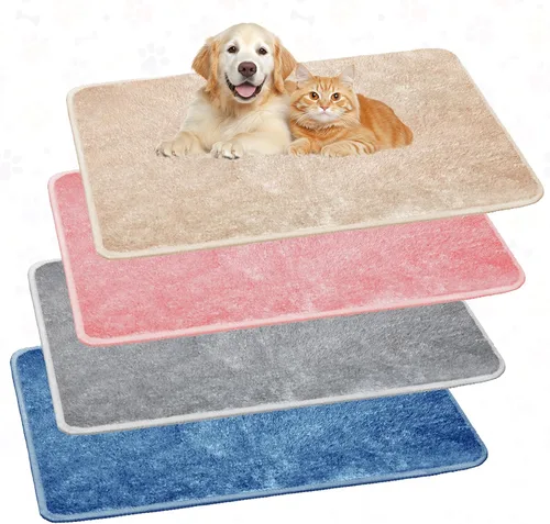 Vista 7 de Drydiet - 4 almohadillas transportadoras para gatos reutilizables, color beige, 17 x 11 pulgadas