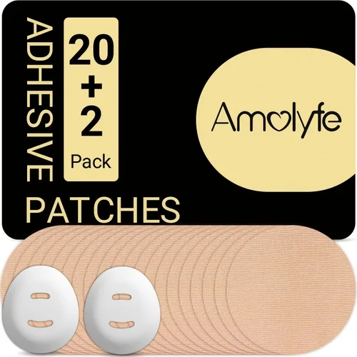 Vista 13 de Parches Dexcom G7, 20 piezas de parches adhesivos impermeables Dexcom Stelo, 1 pieza de cubierta protectora reutilizable para sensor CGM