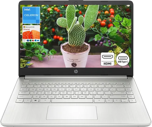 Vista 4 de Hp Stream - Laptop HD de 14 pulgadas, procesador Intel Celeron N4120, gráficos Intel UHD 600, Microsoft Office 365, 4 GB de RAM, SSD de 64 GB