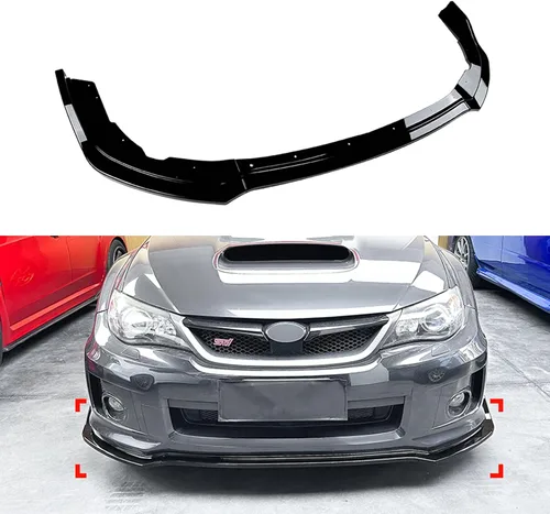 Vista 8 de Kit de labio divisor de parachoques delantero para Subaru Impreza WRX STI 2011-2014 Carbon Fiber Look