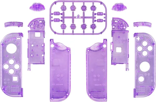 Vista 2 de eXtremeRate - Carcasa de control portátil Joy-Con con set de botones completo repuesto de carcasa hazlo tú mismo para control de Nintendo Switch