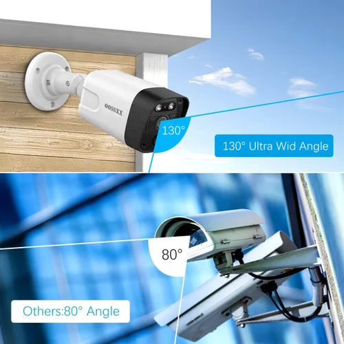 Vista 24 de (Actualización 2026) Sistema de cámara de seguridad 4K PoE con detección humana PIR e IA, NVR de 8 canales con disco duro de 4 TB, 4 cámaras, ultra