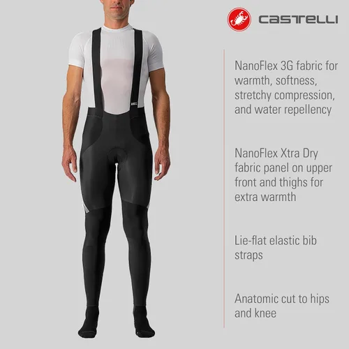 Vista 2 de Castelli Ciclismo Sorpasso ROS Bibtight para ciclismo de carretera y grava I Ciclismo