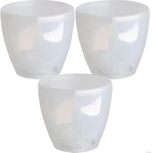 Vista 18 de DECOPOTS - Maceta de riego automático - Maceta decorativa para interiores con cartucho de drenaje e indicador de nivel de agua