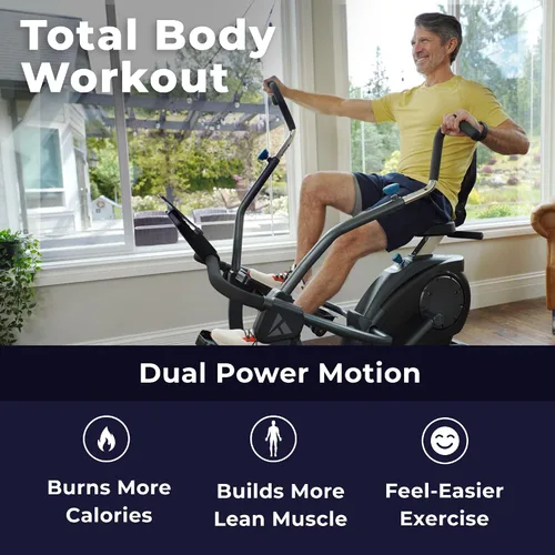 Vista 3 de Teeter FreeStep Recumbent Cross Trainer Stepper, Zero-Impact Exercise Bike Alternative w/Patented Physical Therapy Stride, Up to 350lb, Free App
