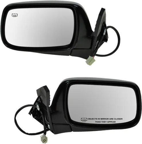 Vista 85 de TRQ Conjunto de 2 piezas de espejo lateral para conductor y pasajero, ajuste eléctrico, sin calefacción, sin memoria, color negro, compatible
