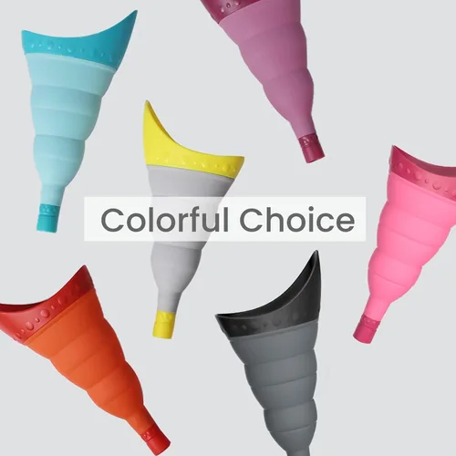 Vista 7 de TRIPTIPS Pee Conch Dispositivo Urinario Plegable Femenino Dispositivo Urinario Portátil para Mujeres Embudo para Orinar para Mujeres Viaje, Copa