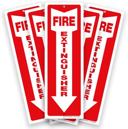 Vista 11 de iSYFIX Señales para extintor de incendios – Paquete de 3 carteles de 4 x 12 pulgadas – Plástico de poliestireno de 40 mil de grosor, laminado